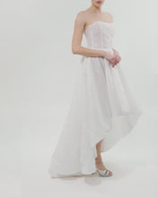 Load and play video in Gallery viewer, Embellished Asymmetric Party Wedding Dress - Nevis Snowflake Collection
